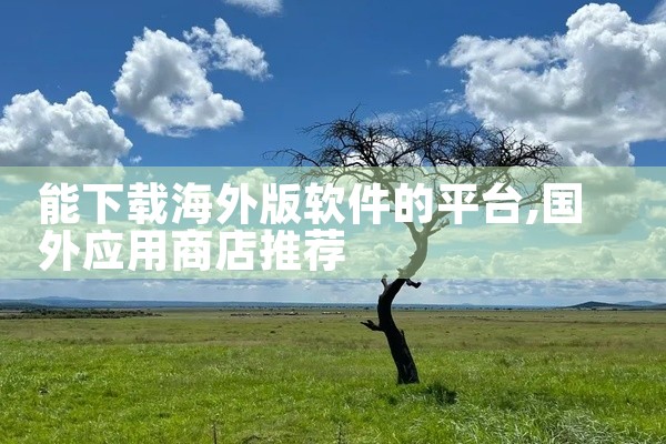 能下载海外版软件的平台